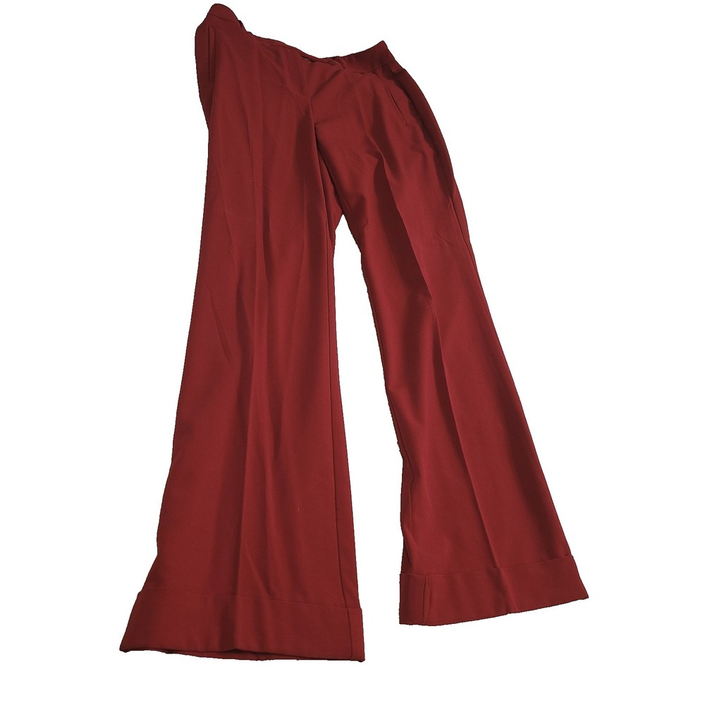 Victoria's Secret Moda International Red Wide Leg Pants Women's 6 Y2K Workwear